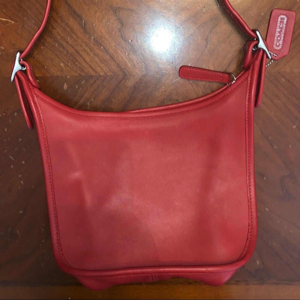 Coach Vintage Red Leather Crossbody